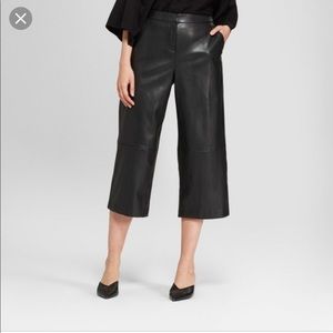 Prologue Faux Leather Cropped Pants